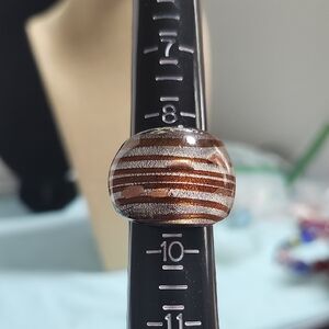 Elegant Brown Striped Ring